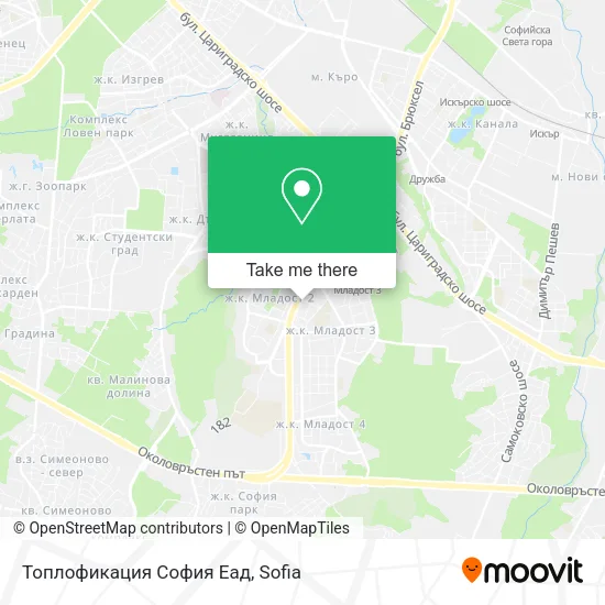 Карта Топлофикация София Еад
