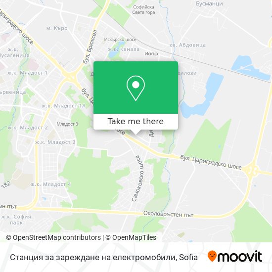 Станция за зареждане на електромобили map