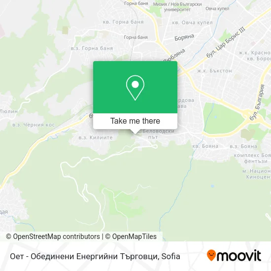 Карта Оет - Обединени Енергийни Търговци