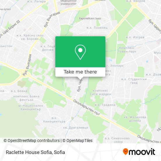 Raclette House Sofia map