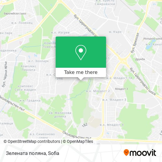 Зелената поляна map