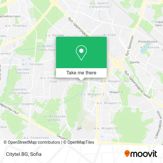 Карта Citytel.BG