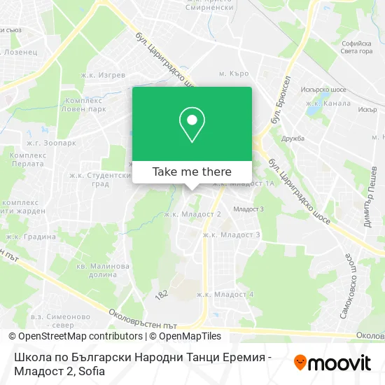 Карта Школа по Български Народни Танци Еремия - Младост 2