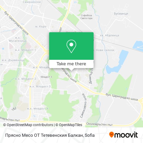 Карта Прясно Месо ОТ Тетевенския Балкан
