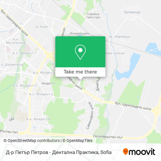 Д-р Петър Петров - Дентална Практика map