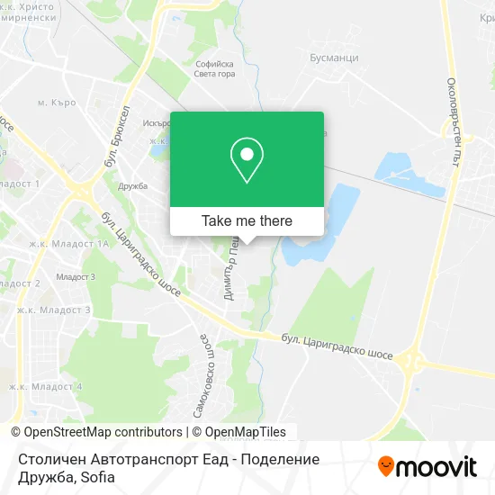 Карта Столичен Автотранспорт Еад - Поделение Дружба
