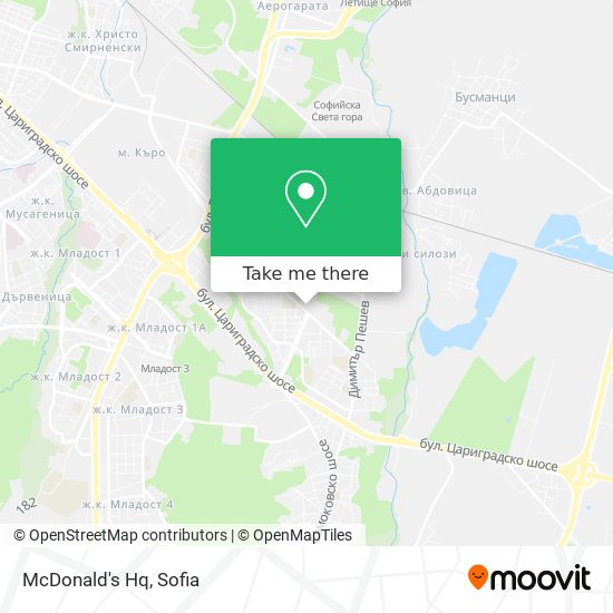 Карта McDonald's Hq