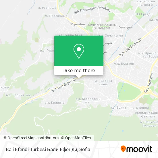 Карта Bali Efendi Türbesi Бали Ефенди