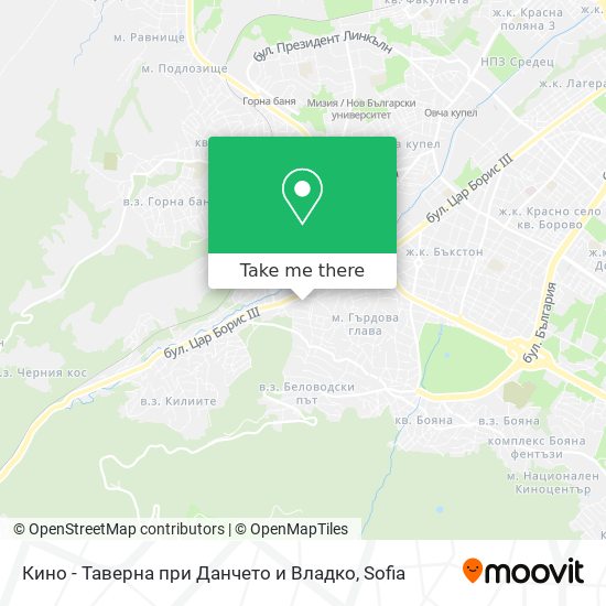 Кино - Таверна при Данчето и Владко map