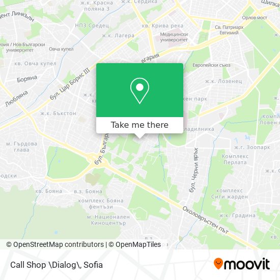 Карта Call Shop \Dialog\