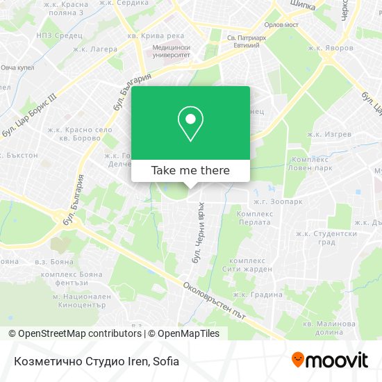 Карта Козметично Студио Iren