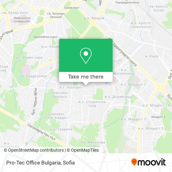 Pro-Tec Office Bulgaria map