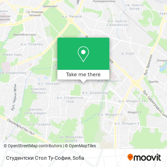 Студентски Стол Ту-София map