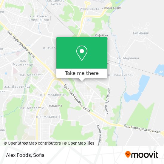 Alex Foods map