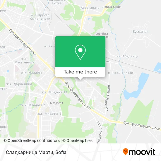 Карта Сладкарница Марти