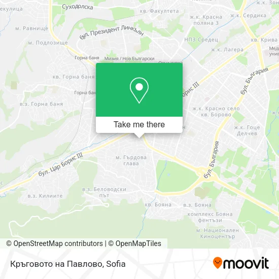 Карта Кръговото на Павлово