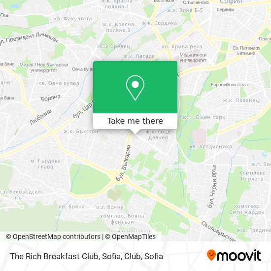 The Rich Breakfast Club, Sofia, Club map