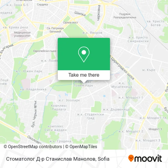 Карта Стоматолог Д-р Станислав Манолов
