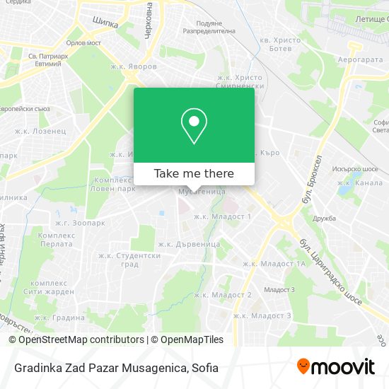 Карта Gradinka Zad Pazar Musagenica