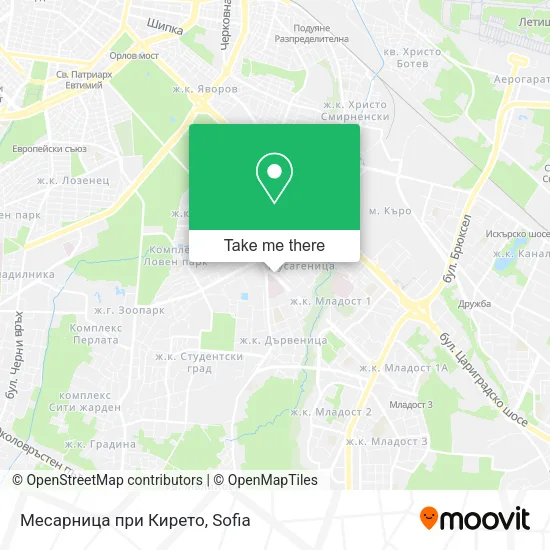 Карта Месарница при Кирето