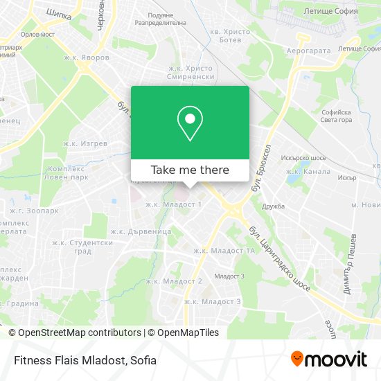 Fitness Flais Mladost map