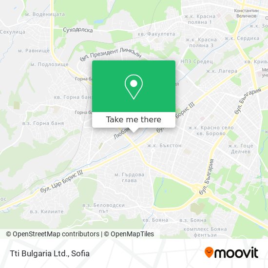 Карта Tti Bulgaria Ltd.