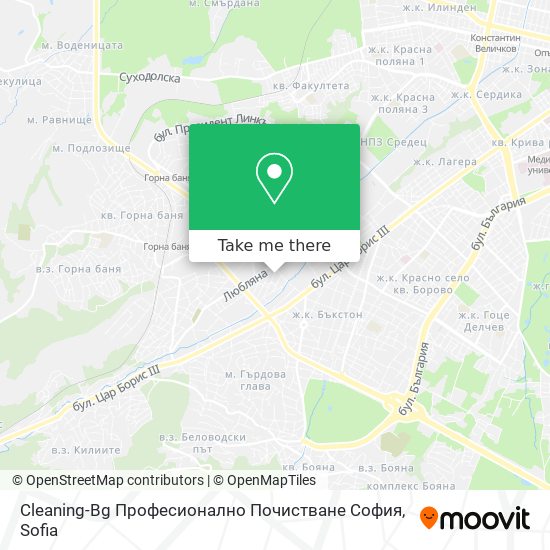 Карта Cleaning-Bg Професионално Почистване София