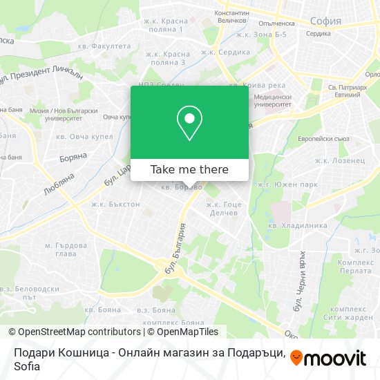 Подари Кошница - Онлайн магазин за Подаръци map