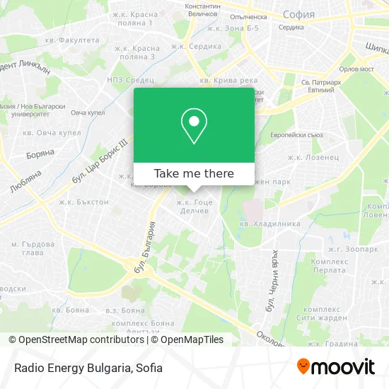 Карта Radio Energy Bulgaria
