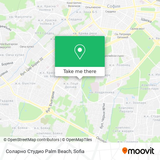 Соларно Студио Palm Beach map