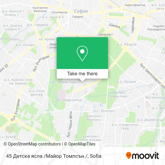 Карта 45 Детска ясла /Майор Томпсън /