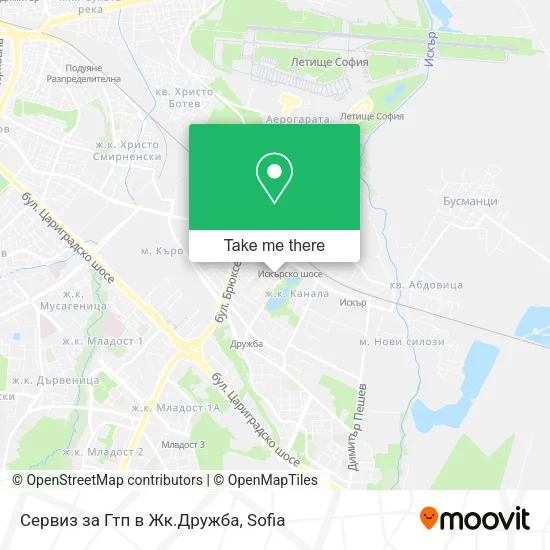 Карта Сервиз за Гтп в Жк.Дружба