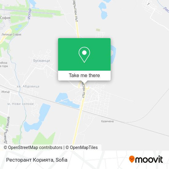 Карта Ресторант Корията