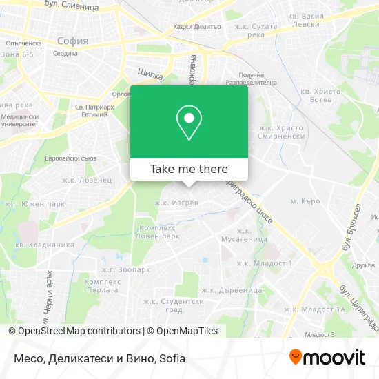 Карта Месо, Деликатеси и Вино