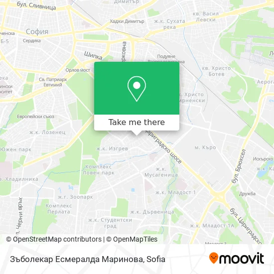 Зъболекар Есмералда Маринова map