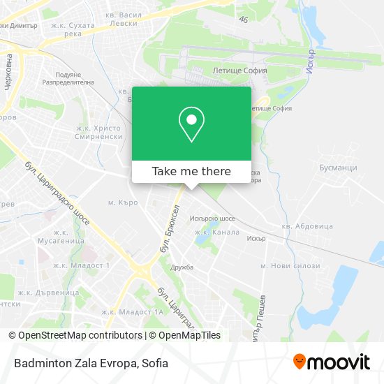 Badminton Zala Evropa map