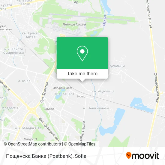 Пощенска Банка (Postbank) map