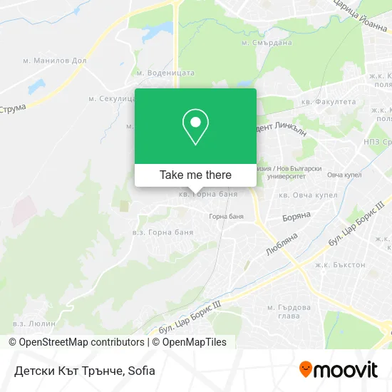 Карта Детски Кът Трънче
