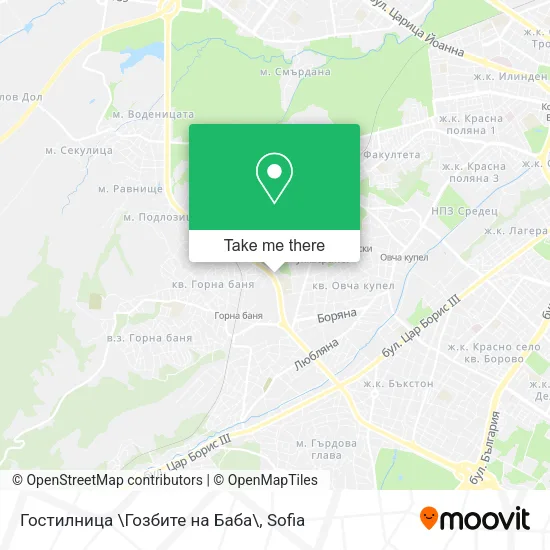Карта Гостилница \Гозбите на Баба\