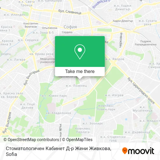Карта Стоматологичен Кабинет Д-р Жени Живкова