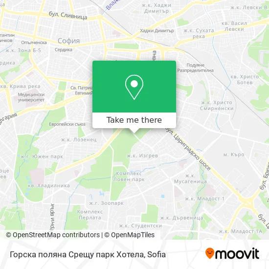 Горска поляна Срещу парк Хотела map
