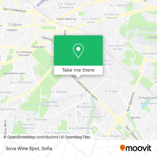 Sova Wine Spot map