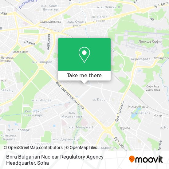 Bnra Bulgarian Nuclear Regulatory Agency Headquarter map