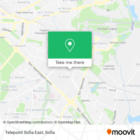 Telepoint Sofia East map