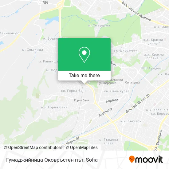 Карта Гумаджийница Оковръстен път