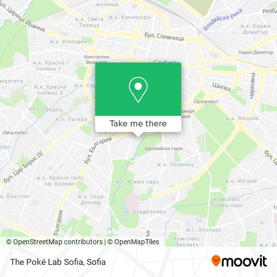 The Poké Lab Sofia map