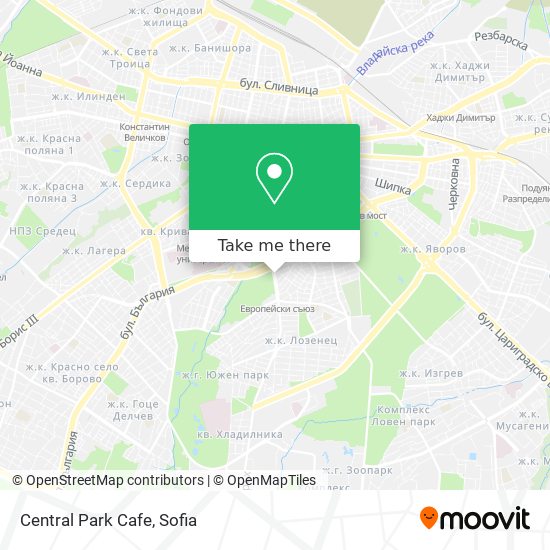 Central Park Cafe map