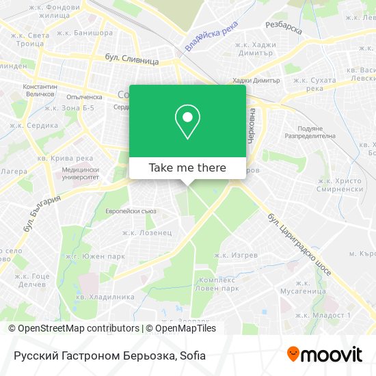 Русский Гастроном Берьозка map