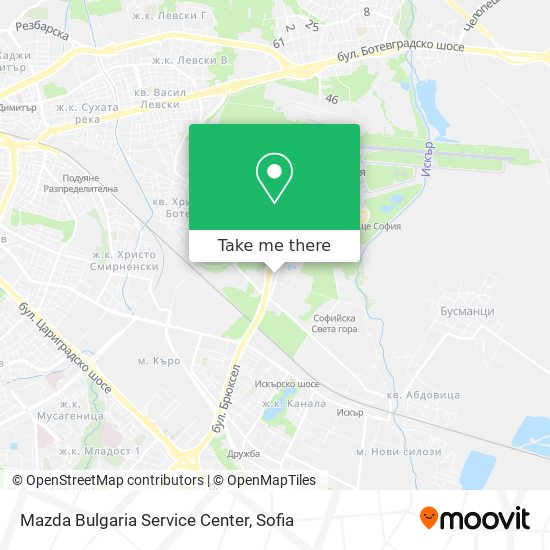 Карта Mazda Bulgaria Service Center