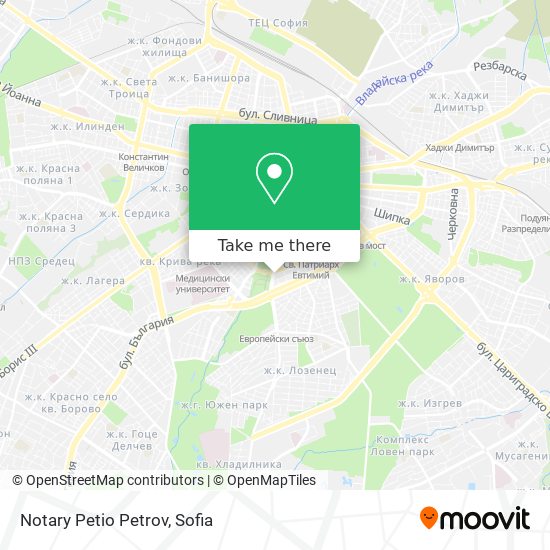 Notary Petio Petrov map